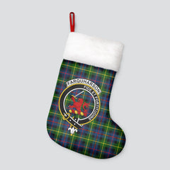 Farquharson Modern Tartan Crest Christmas Stocking