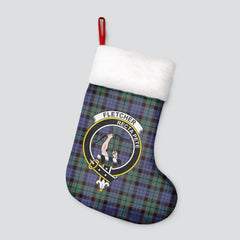 Fletcher Modern Tartan Crest Christmas Stocking