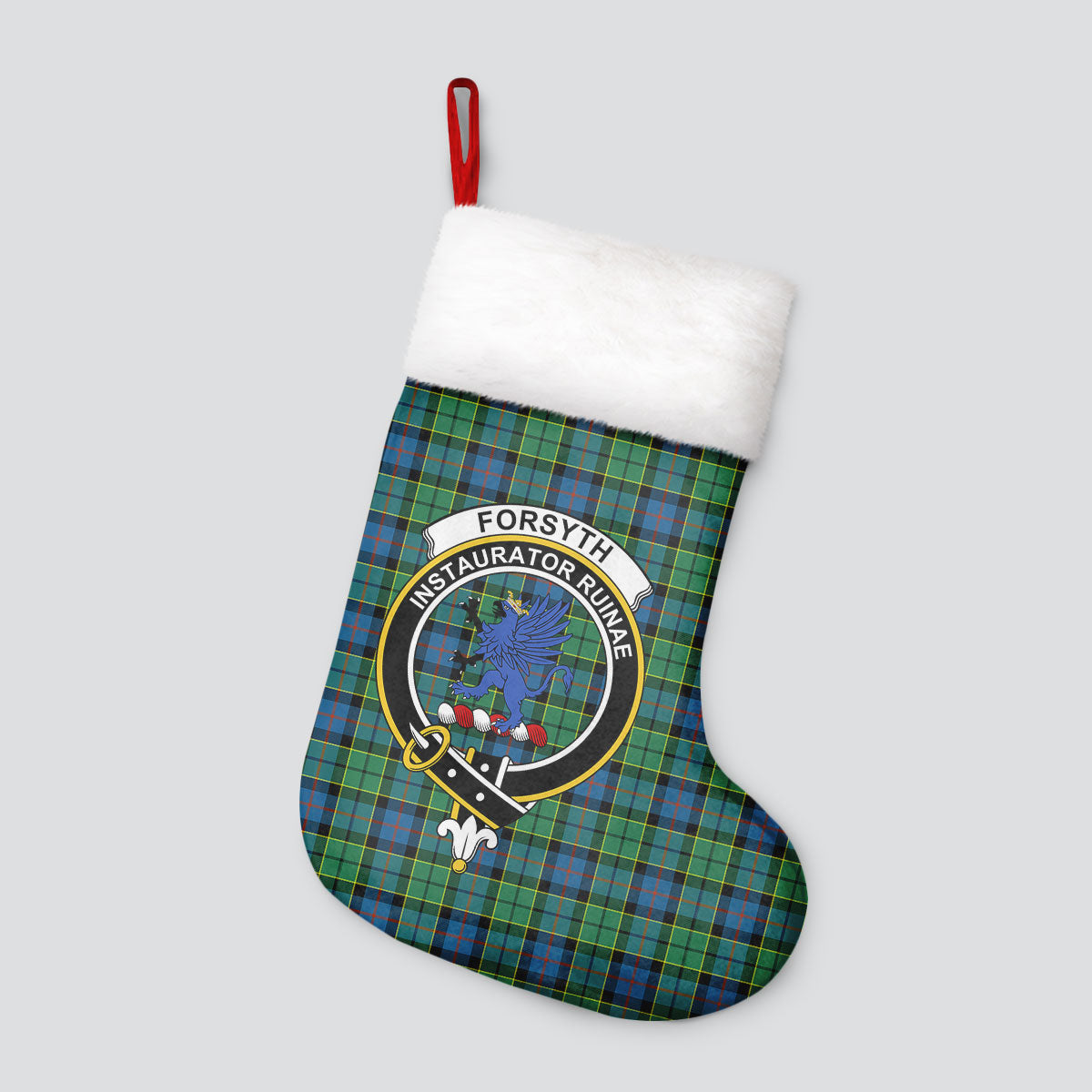 Forsyth Ancient Tartan Crest Christmas Stocking