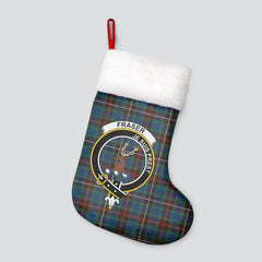 Fraser (of Lovat) Hunting Ancient Tartan Crest Christmas Stocking