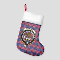 Graham of Menteith Red Tartan Crest Christmas Stocking