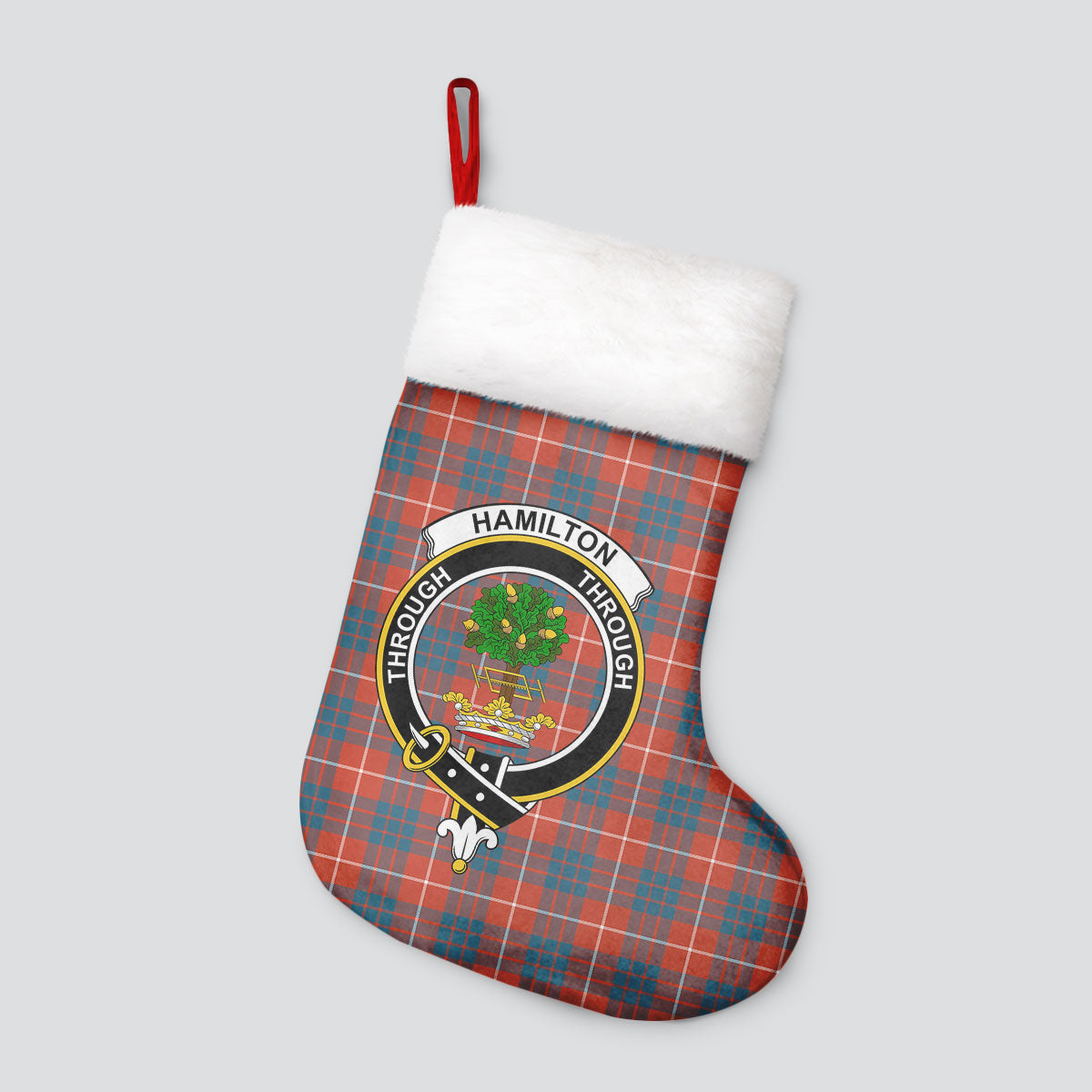 Hamilton Ancient Tartan Crest Christmas Stocking