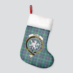 Inglis Ancient Tartan Crest Christmas Stocking