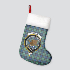 Leslie Hunting Ancient Tartan Crest Christmas Stocking