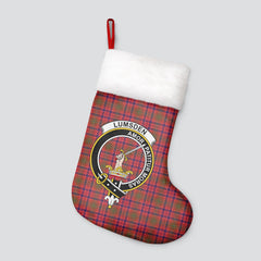 Lumsden Modern Tartan Crest Christmas Stocking