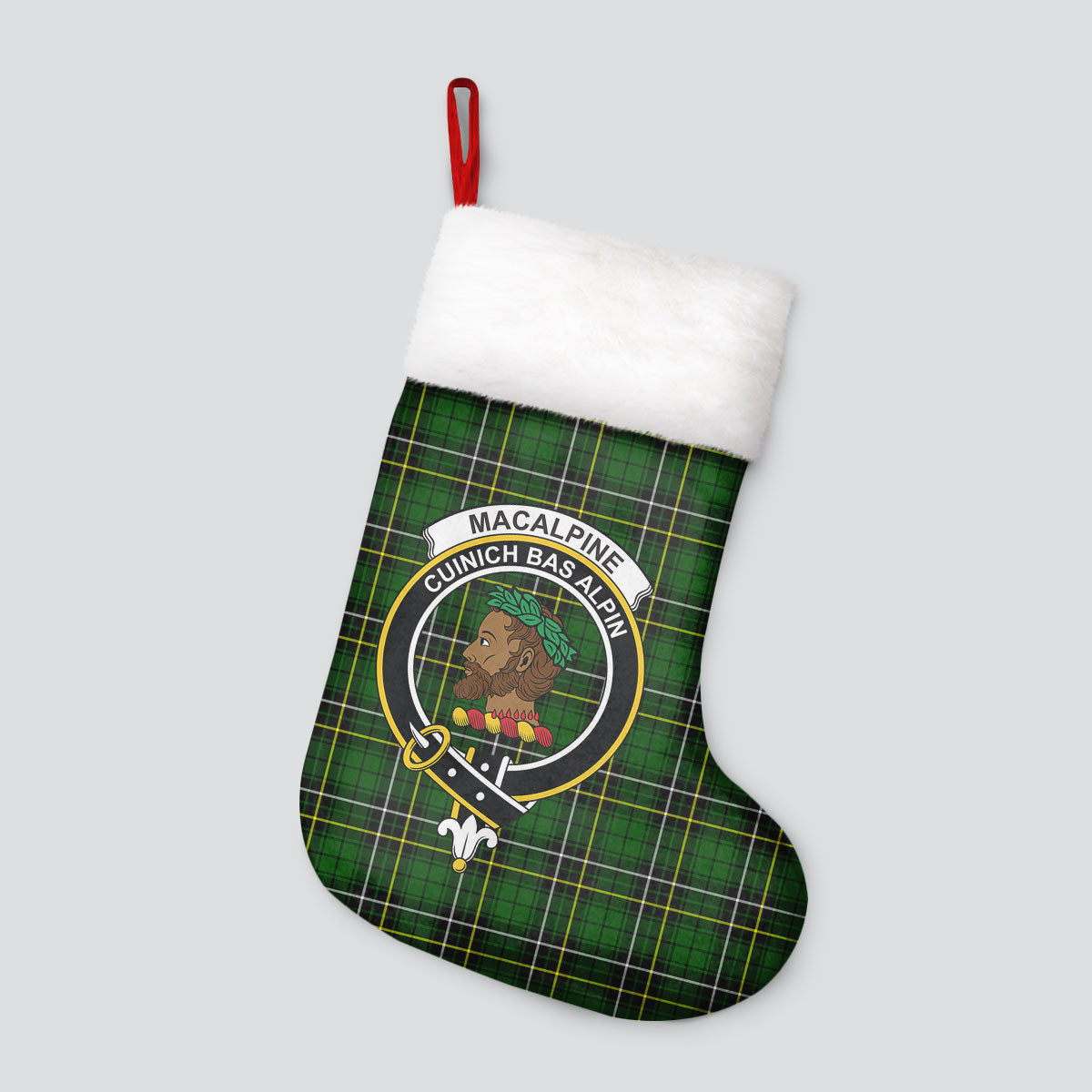 MacAlpine Modern Tartan Crest Christmas Stocking