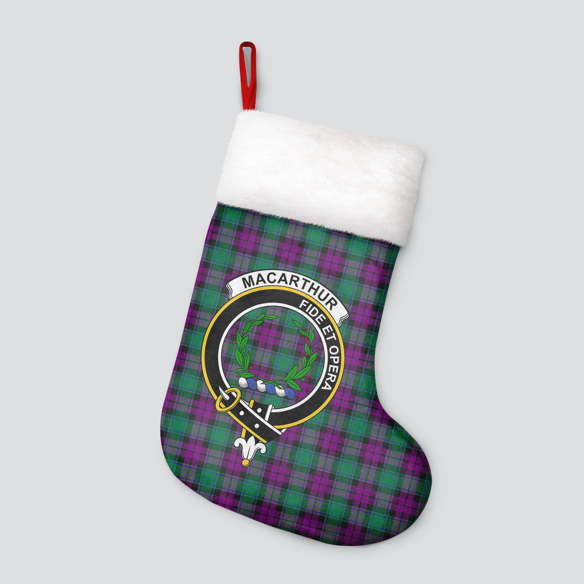 MacArthur Milton Tartan Crest Christmas Stocking