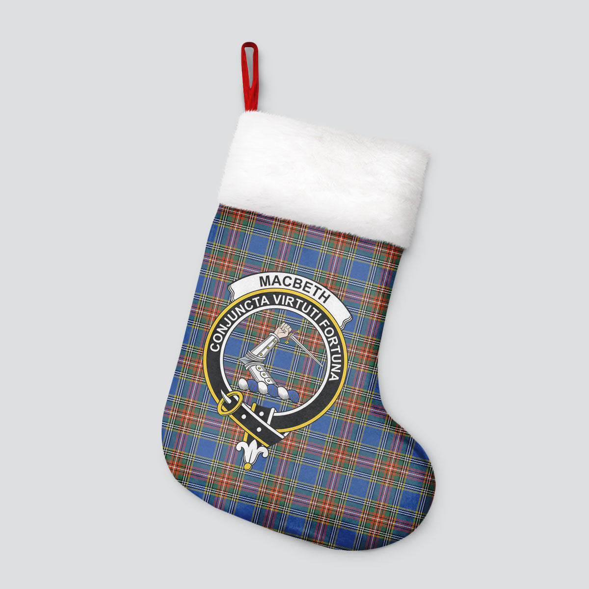 MacBeth Ancient Tartan Crest Christmas Stocking