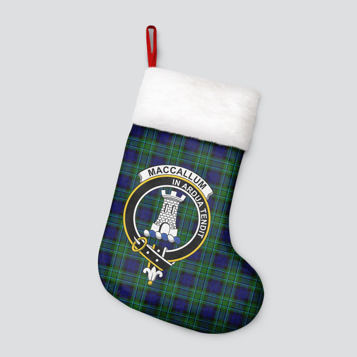 MacCallum Modern Tartan Crest Christmas Stocking