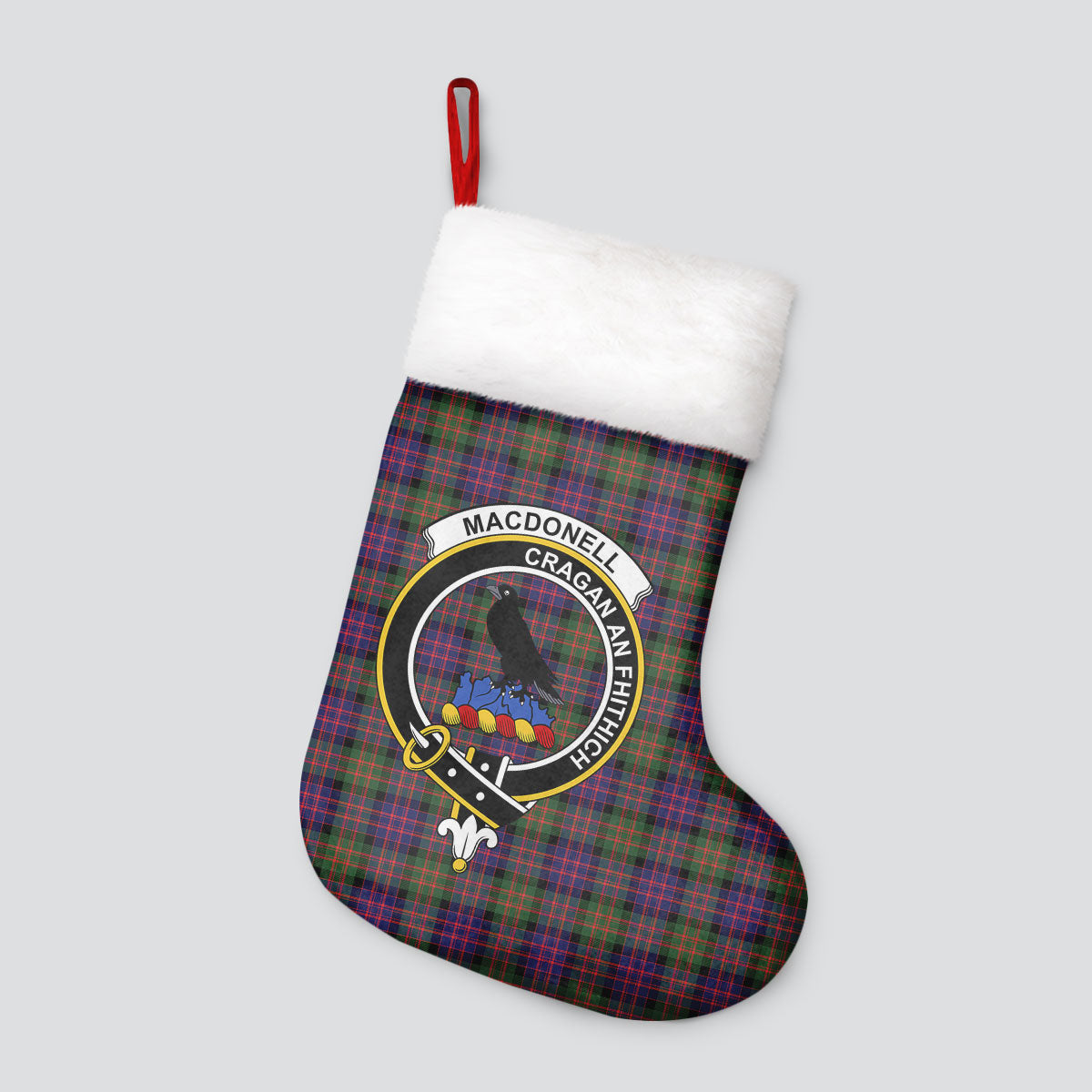 MacDonnell of Glengarry Modern Tartan Crest Christmas Stocking