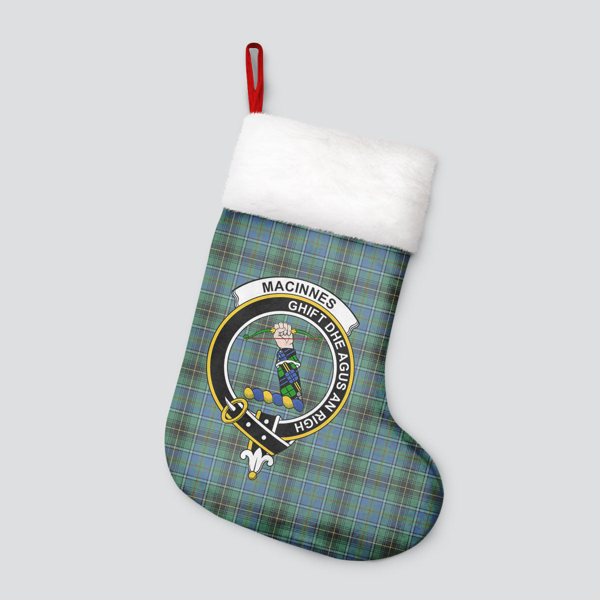 MacInnes Ancient Tartan Crest Christmas Stocking