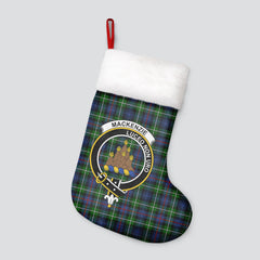 MacKenzie Modern Tartan Crest Christmas Stocking