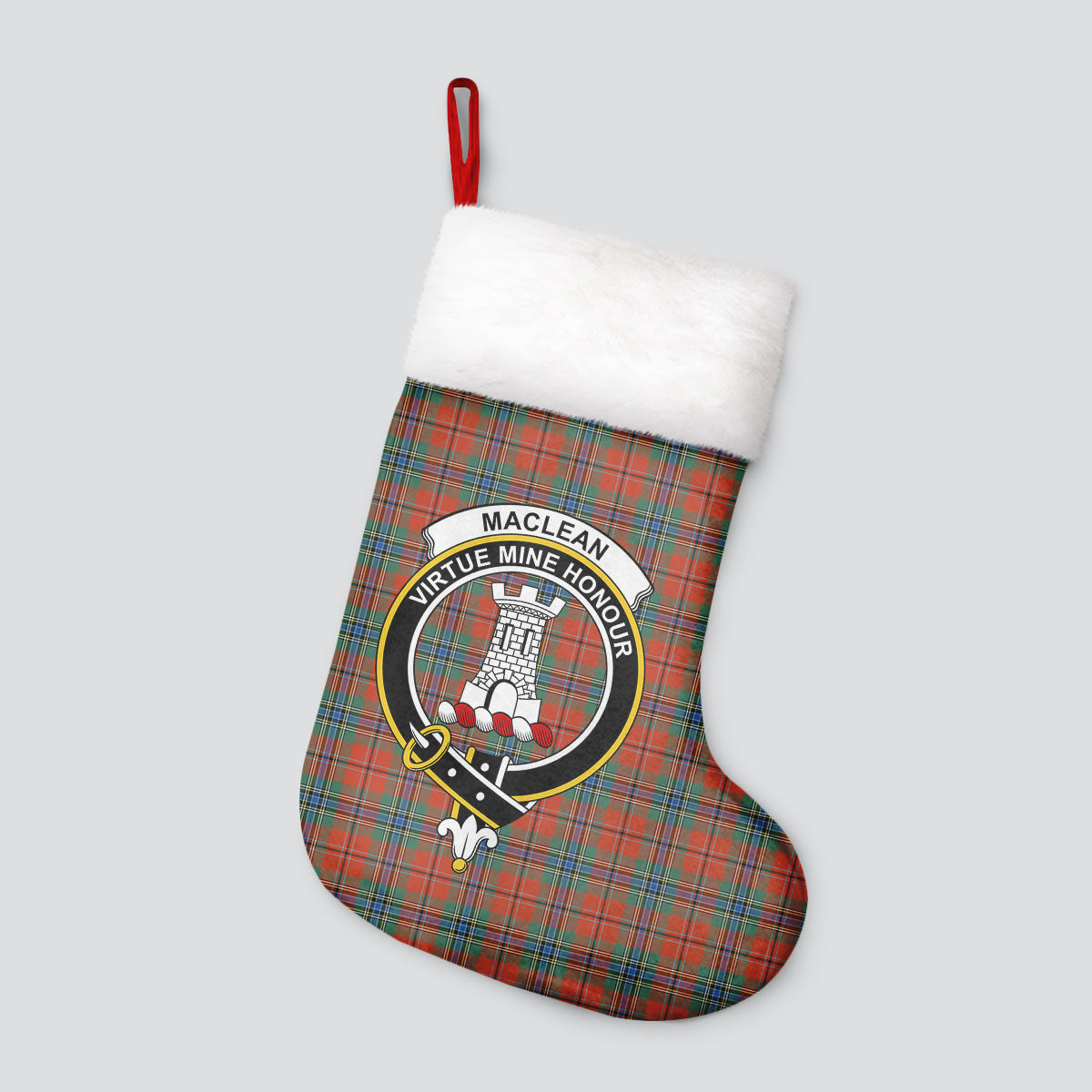 MacLean of Duart Ancient Tartan Crest Christmas Stocking