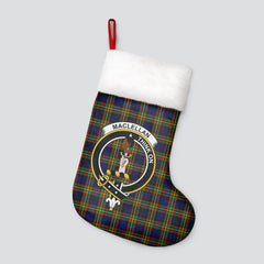 MacLellan Modern Tartan Crest Christmas Stocking