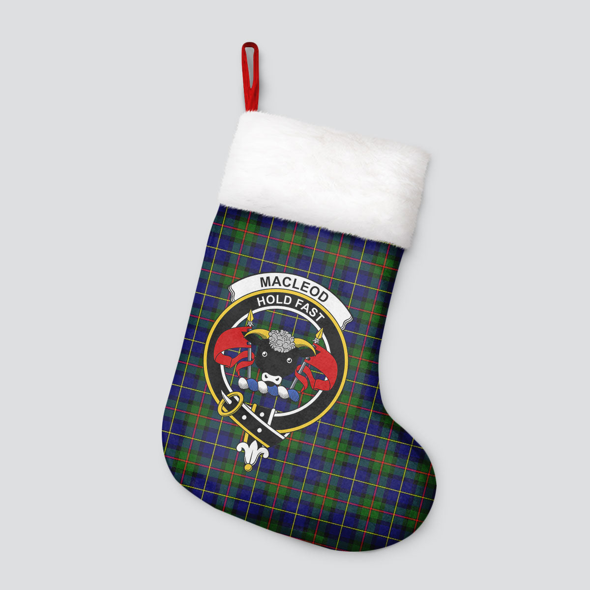 MacLeod of Harris Modern Tartan Crest Christmas Stocking