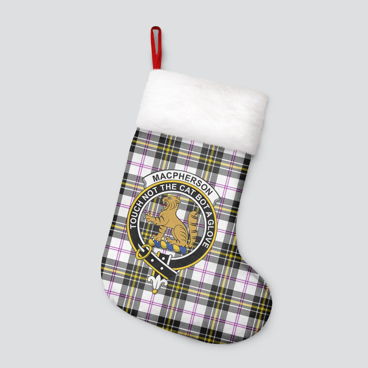 MacPherson Dress Modern Tartan Crest Christmas Stocking