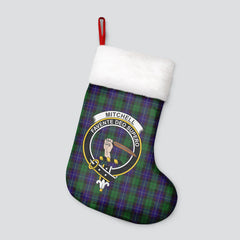 Mitchell Tartan Crest Christmas Stocking