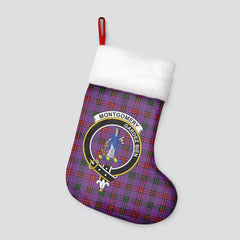 Montgomery Modern Tartan Crest Christmas Stocking