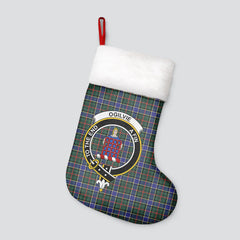 Ogilvie Hunting Modern Tartan Crest Christmas Stocking