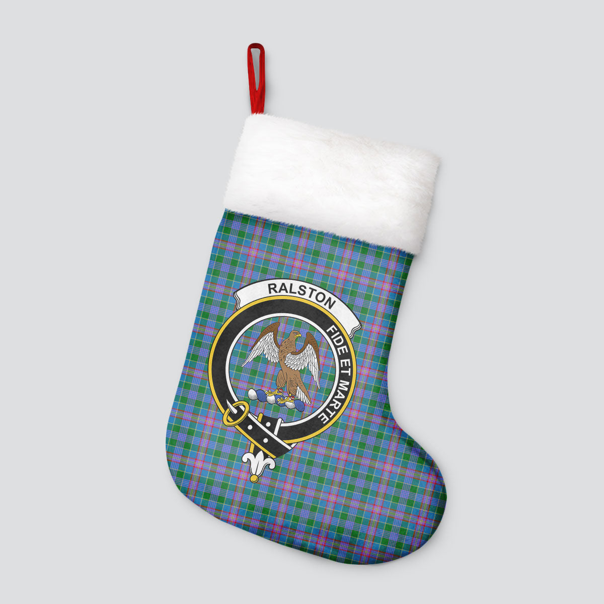 Ralston Tartan Crest Christmas Stocking