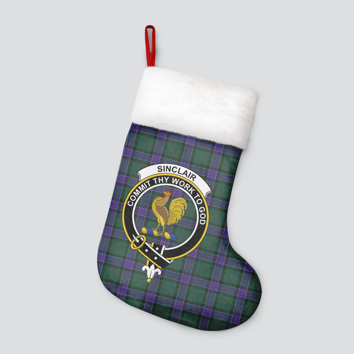 Sinclair Hunting Modern Tartan Crest Christmas Stocking