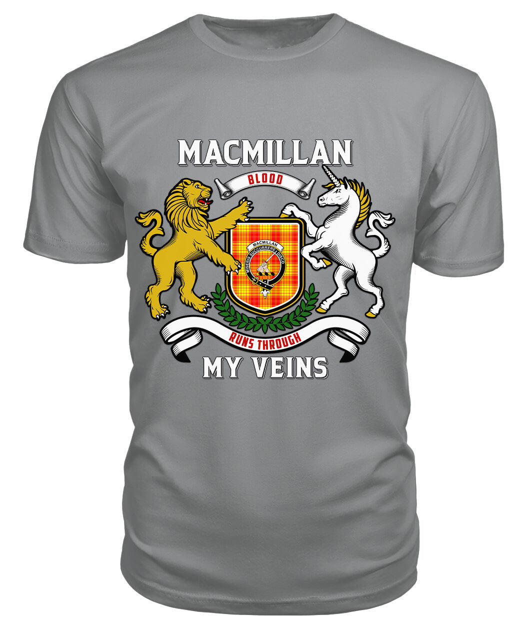 MacMillan Tartan Crest 2D T-shirt - Blood Runs Through My Veins Style