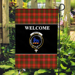 Bruce Tartan Crest Black Garden Flag