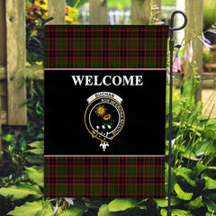 Buchan Tartan Crest Black Garden Flag