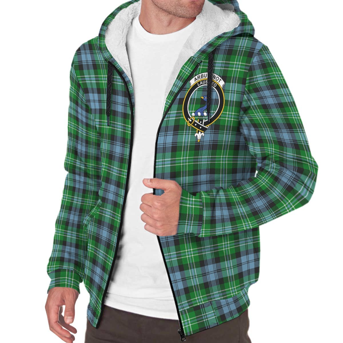 Arbuthnot Ancient Tartan Crest Sherpa Hoodie