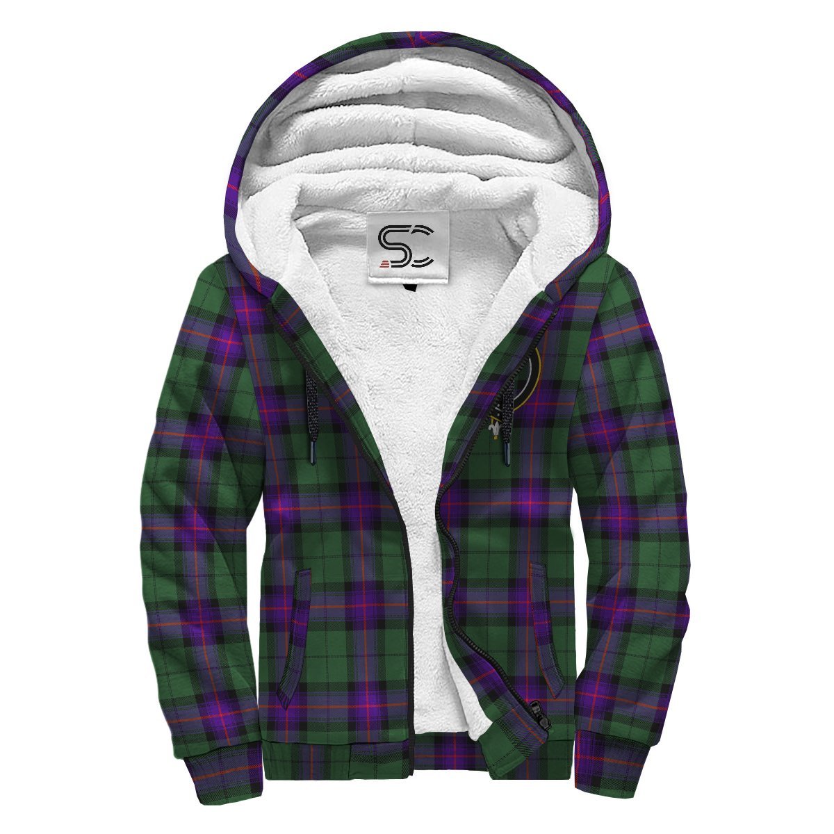 Armstrong Modern Tartan Crest Sherpa Hoodie