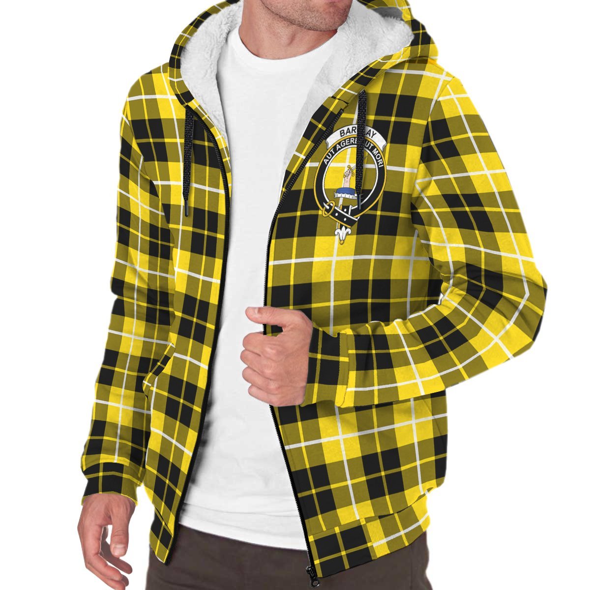 Barclay Dress Modern Tartan Crest Sherpa Hoodie