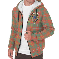 Bruce Ancient Tartan Crest Sherpa Hoodie