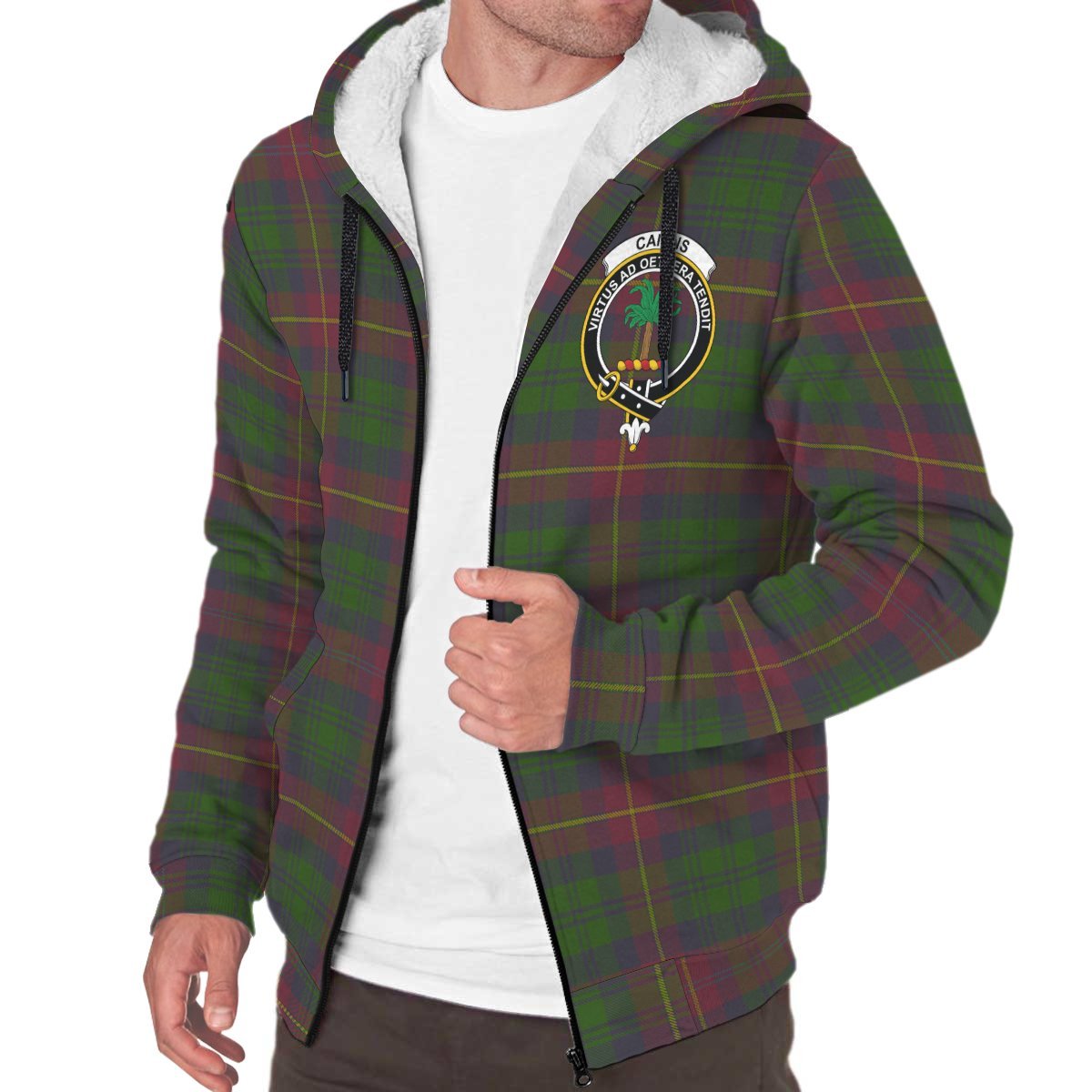 Cairns Tartan Crest Sherpa Hoodie