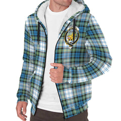 Campbell Dress Ancient Tartan Crest Sherpa Hoodie