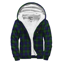 Campbell Modern Tartan Crest Sherpa Hoodie