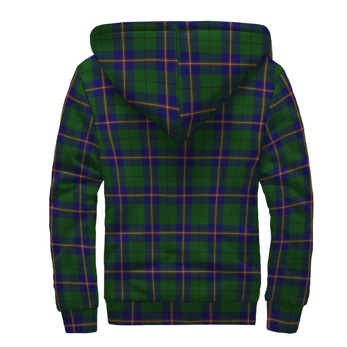 Carmichael Modern Tartan Crest Sherpa Hoodie