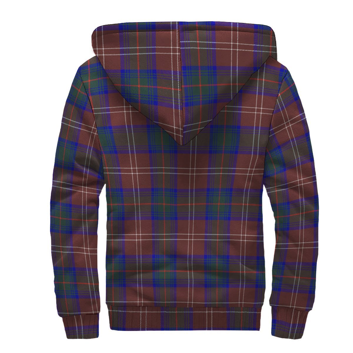 Chisholm Hunting Modern Tartan Crest Sherpa Hoodie