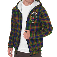 Clelland Modern Tartan Crest Sherpa Hoodie