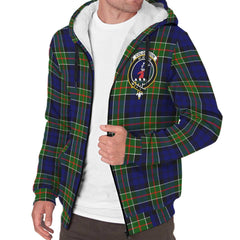 Colquhoun Modern Tartan Crest Sherpa Hoodie