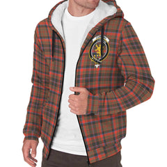 Cumming Hunting Weathered Tartan Crest Sherpa Hoodie