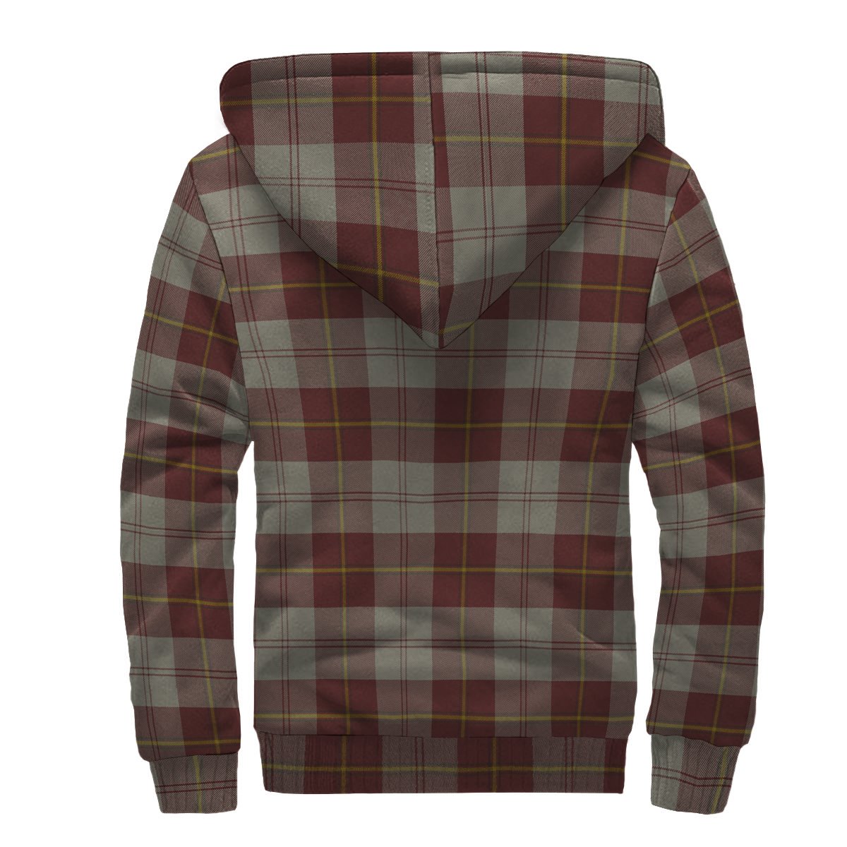 Cunningham Burgundy Dancers Tartan Crest Sherpa Hoodie