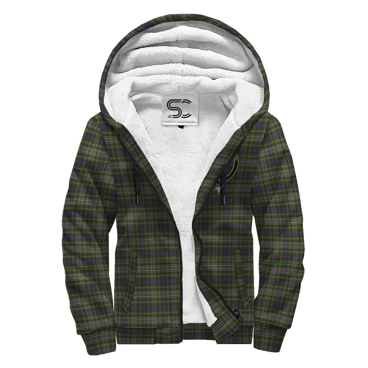 Davidson Tulloch Dress Tartan Crest Sherpa Hoodie