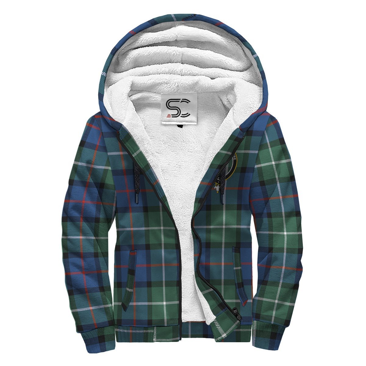 Davidson of Tulloch Tartan Crest Sherpa Hoodie