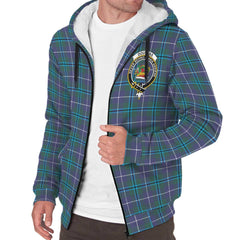 Douglas Modern Tartan Crest Sherpa Hoodie