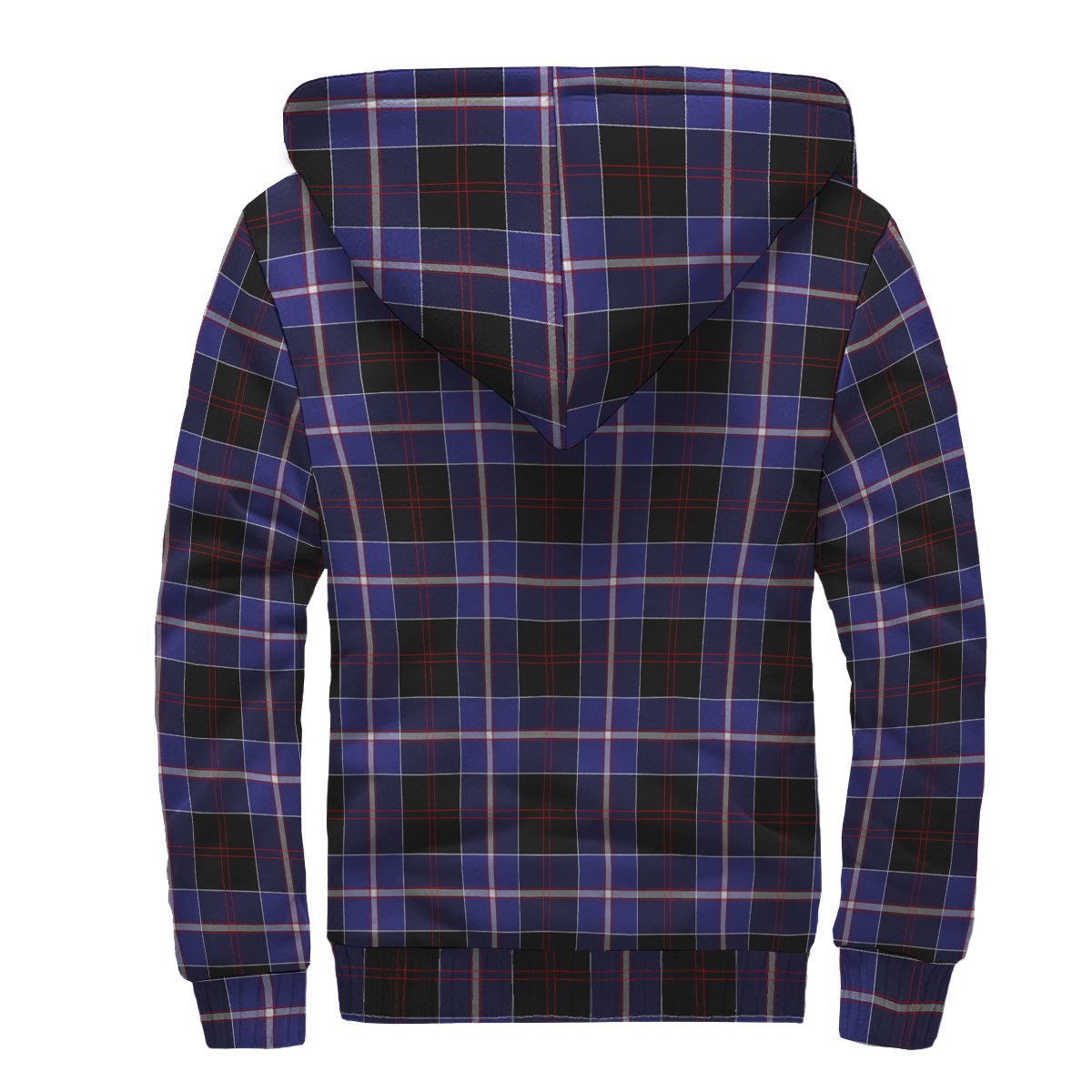 Dunlop Modern Tartan Crest Sherpa Hoodie