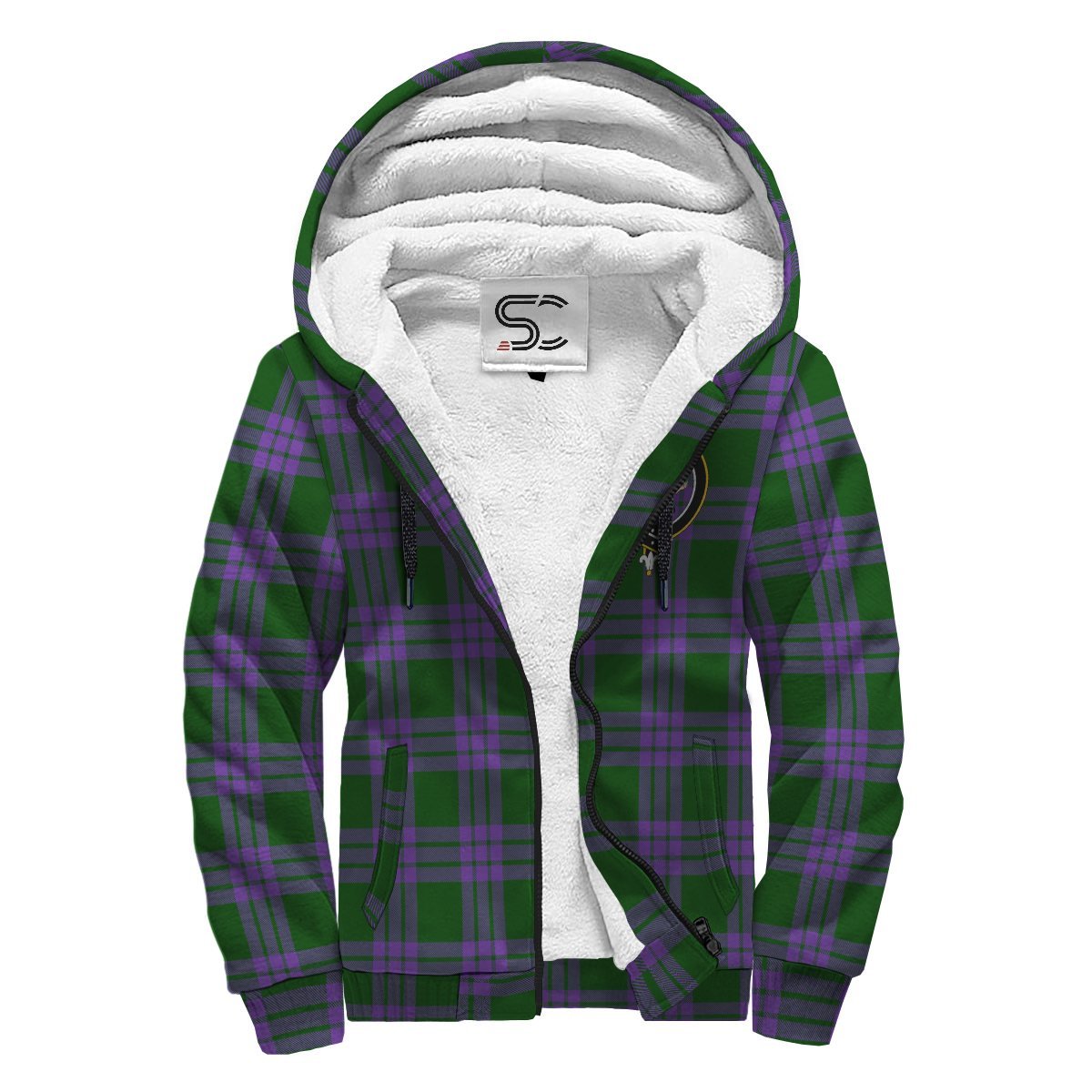 Elphinstone Tartan Crest Sherpa Hoodie