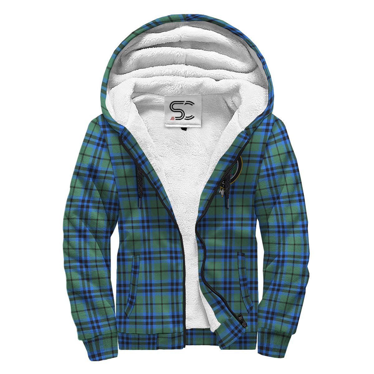 Falconer Tartan Crest Sherpa Hoodie