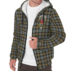 Farquharson Weathered Tartan Crest Sherpa Hoodie