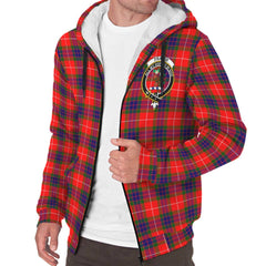 Fraser Modern Tartan Crest Sherpa Hoodie