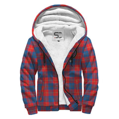 Galloway Red Tartan Crest Sherpa Hoodie